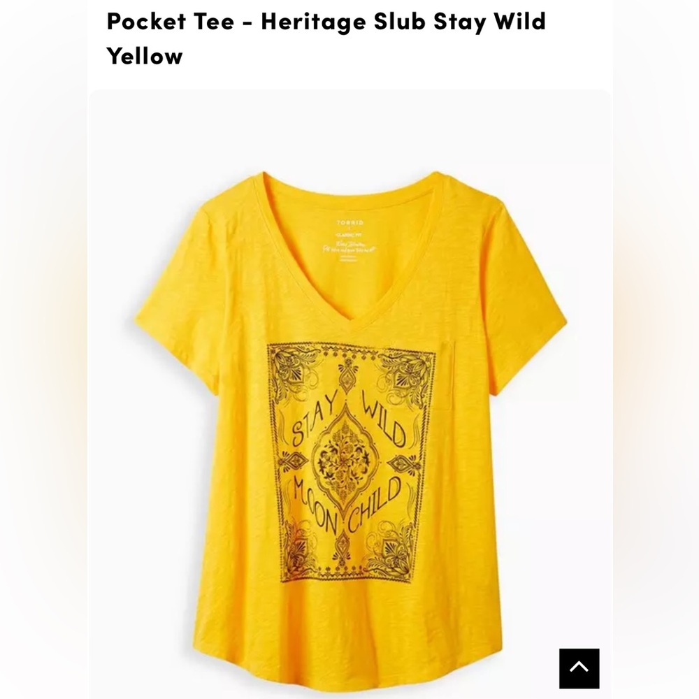 Torrid stay wild pocket tee size 3